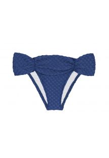 Blauwe bikinibroek stof met reliëf - BOTTOM KIWANDA DENIM BAND COMFORT