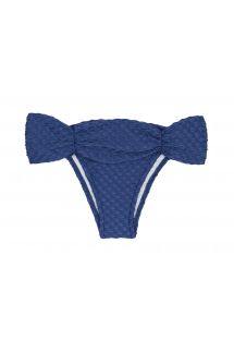 Navy blue textured Brazilian bikini bottoms - BOTTOM KIWANDA DENIM BANDEAU