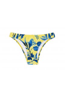 Żółte figi do bikini w roślinny wzór - BOTTOM LEMON FLOWER BANDEAU