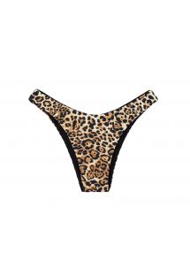 Braguita de bikini brasileña de pierna alta con estampado de leopardo - BOTTOM LEOPARDO BANDEAU