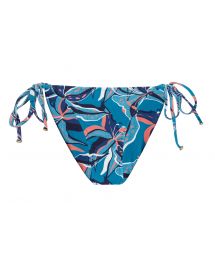 Blue & pink printed moderate cover bikini bottoms - BOTTOM LILLY TRI ARG COMFORT