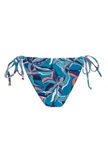 Niebiesko-różowe wiązane figi do bikini z nadrukiem - BOTTOM LILLY TRI ARG COMFORT