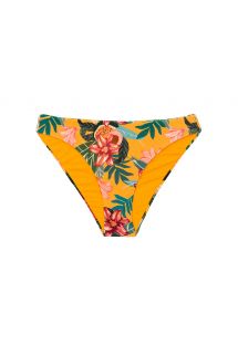 Geel oranje bikinibroekje met bloemenprint en lage taille - BOTTOM LIS COMFY