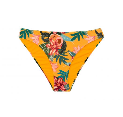 Orangegelb geblümte feste Bikinihose - BOTTOM LIS COMFY