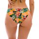 Slip bikini fisso con stampa floreale giallo ocra - BOTTOM LIS COMFY