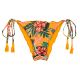 Braguita de bikini scrunch con borde ondulado naranja y amarillo - BOTTOM LIS FRUFRU