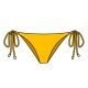 BOTTOM MALIBU-YELLOW CHEEKY-TIE