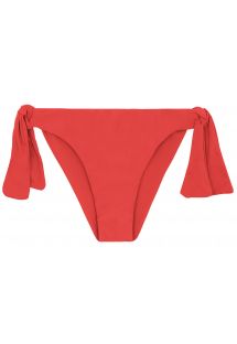 Red side-tie bikini bottom - BOTTOM MELANCIA BABADO