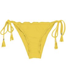 Yellow side-tie scrunch bikini bottom - BOTTOM MELON EVA