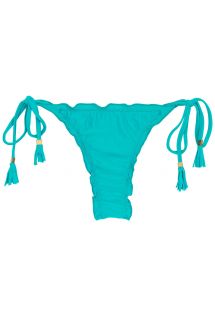 Himmelblå scrunch bikinitrusser med g-streng og pomponer - BOTTOM NANAI EVA MICRO