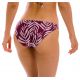 Wine color bikini bottom with leaf pattern - BOTTOM PALMS-VINE COMFY