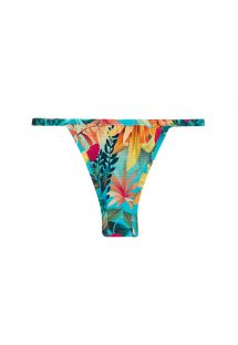Braziliaans bikinibroekje met smalle zijbandjes en tropische flora print - BOTTOM PARADISE CALIFORNIA