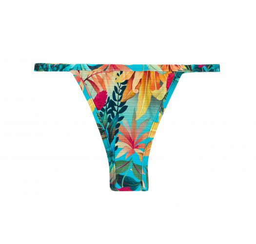 Tropical floral fixed Brazilian bikini bottom - BOTTOM PARADISE CALIFORNIA
