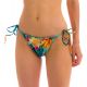 Tropical floral scrunch bikini bottom with wavy edges - BOTTOM PARADISE FRUFRU