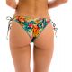 Slip bikini scrunch floreale tropicale con bordi ondulati - BOTTOM PARADISE FRUFRU