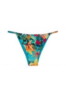 Slip bikini brasiliano regolabile floreale tropicale - BOTTOM PARADISE IBIZA-FIXA
