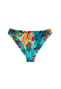 Slip bikini brasiliano fisso con stampa floreale tropicale - BOTTOM PARADISE NICE