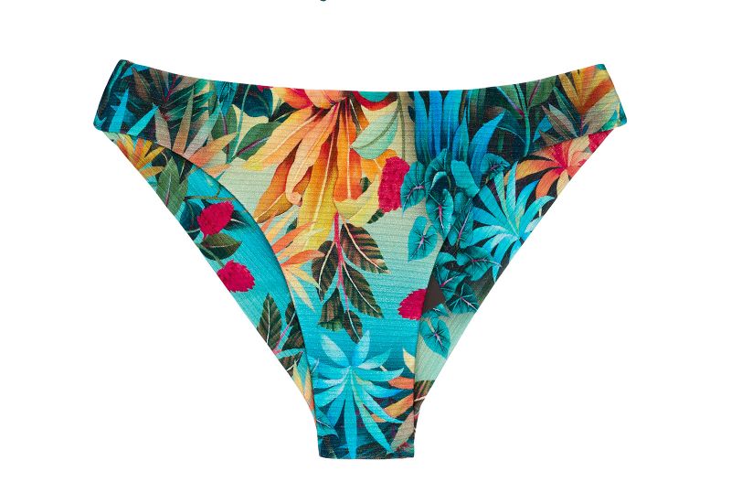 Tropical print Brazilians scrunch bikini bottom - BOTTOM PARADISE NICE