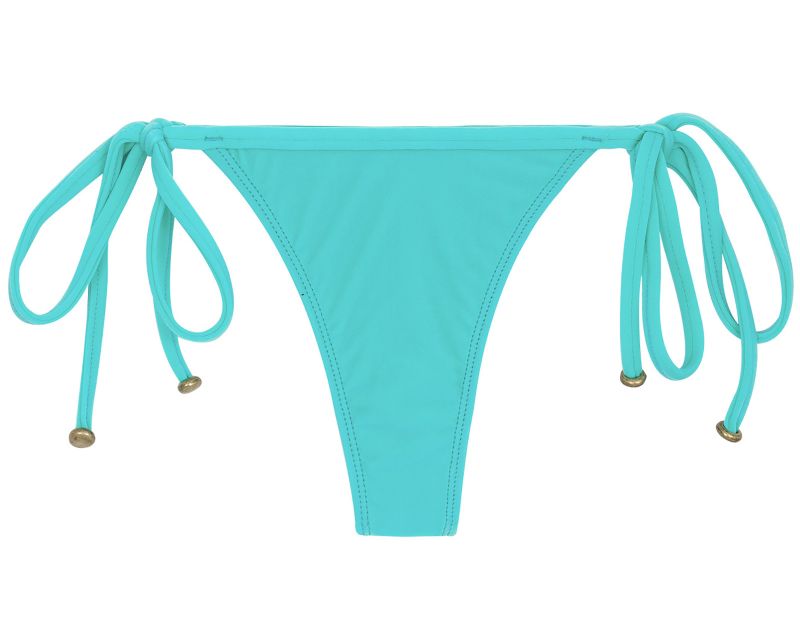 Turquoise side-tie string bikini bottom - BOTTOM PISCINA TRI MICRO