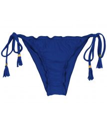 Scrunch bikini bottom with wavy edges - navy blue - BOTTOM PLANET BLUE EVA