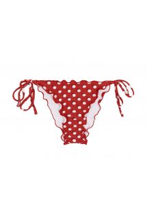 BBS X RIO DE SOL - braguita de bikini con estampado rojo en lunares - BOTTOM POA RED FRUFRU