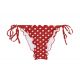 BBS X RIO DE SOL - Red scrunch bikini bottom in polka dots - BOTTOM POA RED FRUFRU