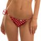 BBS X RIO DE SOL - Red scrunch bikini bottom in polka dots - BOTTOM POA RED FRUFRU