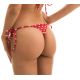 Red g-string bikini bottom with white polka dots - BOTTOM POA RED MICRO
