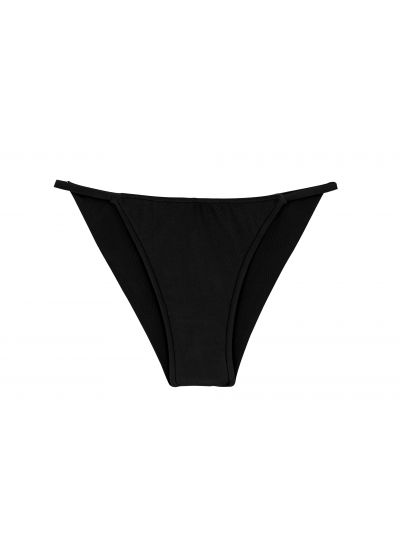 Black cheeky Brazilian bikini bottom with slim sides - BOTTOM PRETO CHEEKY-FIXA
