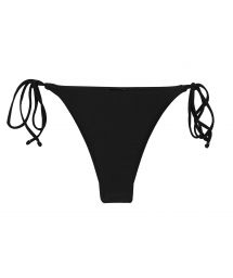 Solid black side-tie Brazilian bikini bottom - BOTTOM PRETO IBIZA
