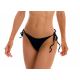 Brazilian Bikinihose in Uni-Schwarz mit Seitenschnüren - BOTTOM PRETO IBIZA
