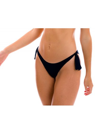Black side-tie Brazilian bikini bottom - BOTTOM PRETO ITALY