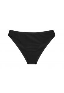 Braguita de bikini brasileña fruncida fija en negro liso - BOTTOM PRETO NICE