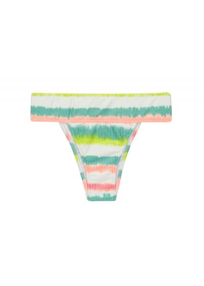 Tie-dye striped wide waist bikini bottom - BOTTOM REVELRY RIO-COS