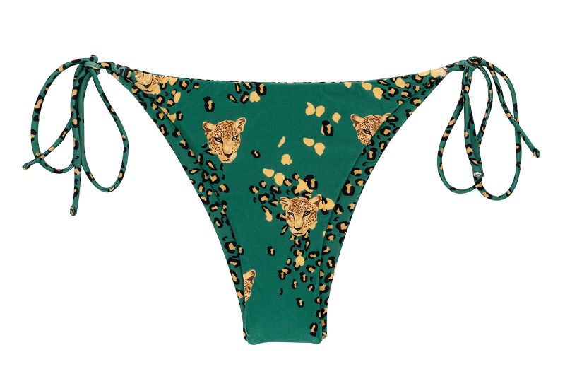 Green leopard print Brazilian bikini bottom - BOTTOM ROAR-GREEN IBIZA
