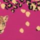 Tanga fixe rose motif léopard réversible - BOTTOM ROAR-PINK HIGH-LEG