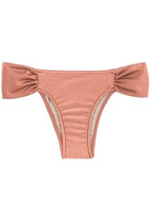 Peach-pink fixed bikini bottom - BOTTOM ROSE TRANSPASSADO