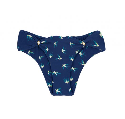 Navy blue bikini bottom with birds motive - BOTTOM SEABIRD CORTINAO