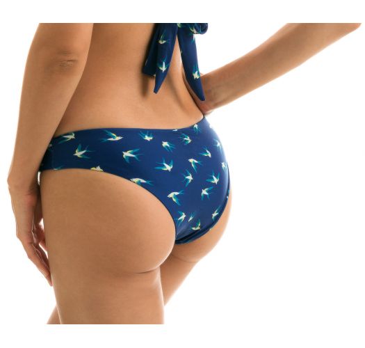Navy blue bikini bottom with birds motive - BOTTOM SEABIRD CORTINAO