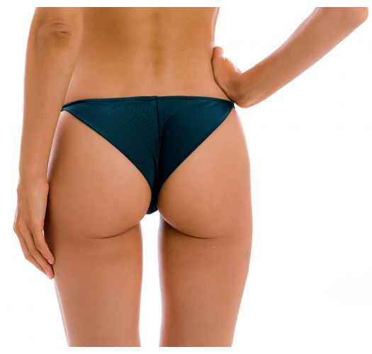 Iridescent midnight blue cheeky Brazilian bikini bottom with thin sides - BOTTOM SHARK CHEEKY-FIXA