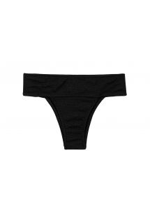 Slip bikini fisso girovita alto nero testurizzato - BOTTOM ST-TROPEZ-BLACK RIO-COS