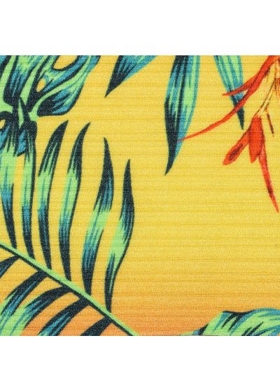 Multicolored tropical scrunch bikini bottom with wavy edges - BOTTOM SUN-SATION FRUFRU