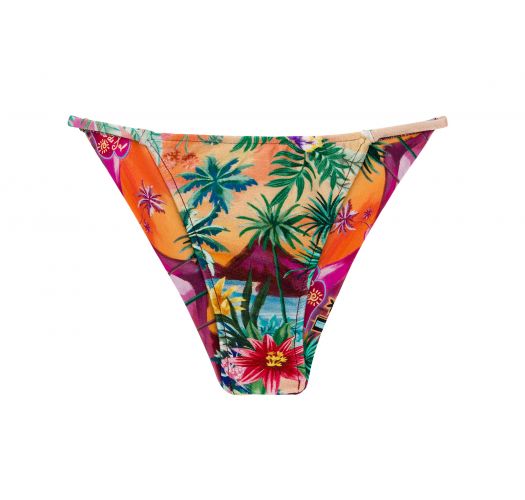Colorful tropical cheeky Brazilian bikini bottom - BOTTOM SUNSET CHEEKY-FIXA