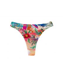 Colorful tropical thong bikini bottom - BOTTOM SUNSET FIO