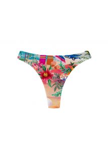 Braga de bikini tropical, tipo tanga, colorido - BOTTOM SUNSET FIO
