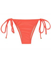 Salmon pink side-tie Brazilian bikini bottom - BOTTOM TABATA TRI