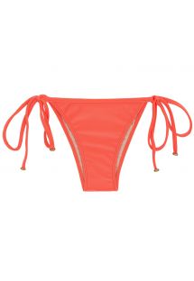 Salmon pink side-tie Brazilian bikini bottom - BOTTOM TABATA TRI