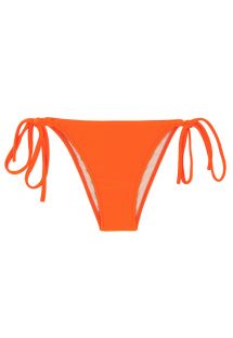 Accessorized orange side-tie Brazilian bikini bottom - BOTTOM TANGERINA LACINHO