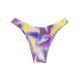 Żółto-fioletowe wysoko wycięte figi do bikini we wzór tie-dye - BOTTOM TIEDYE-PURPLE HIGH-LEG