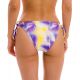 Bikinihose mit Seitenschnüren und Tie-Dye-Print violett/gelb - BOTTOM TIEDYE-PURPLE IBIZA-COMFY